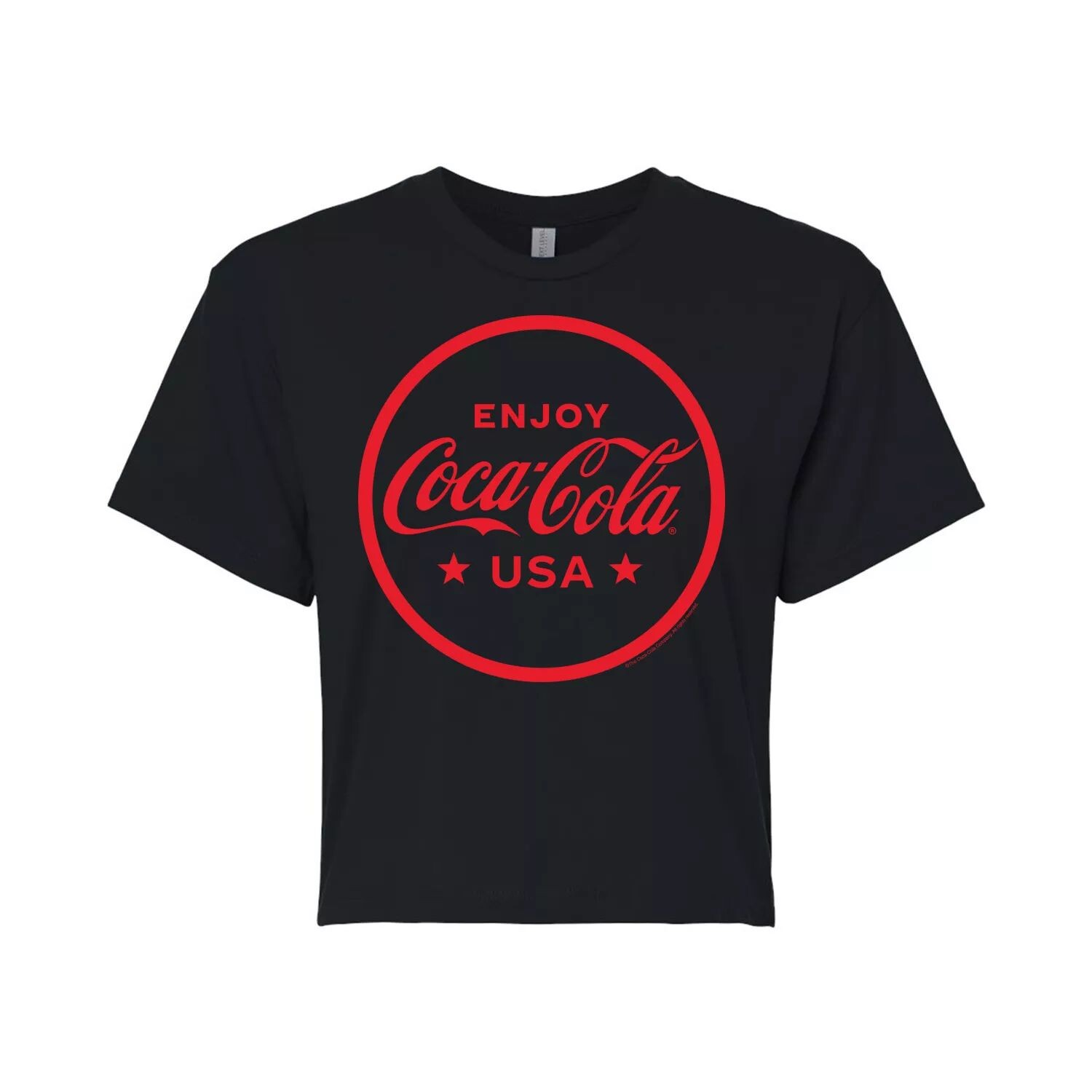 

Укороченная футболка с рисунком Coca-Cola USA для юниоров Licensed Character, черный
