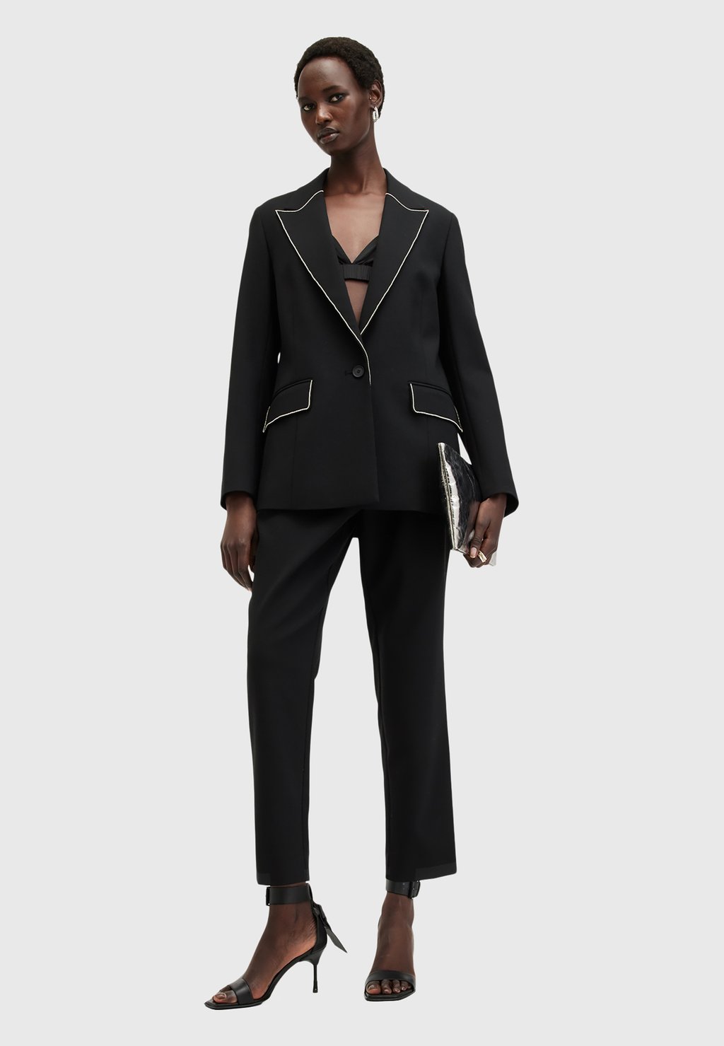 

Короткое пальто AllSaints, черный