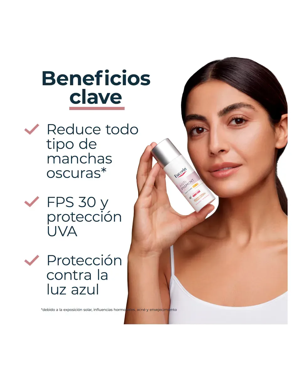 Крем для лица SPF30 EUCERIN Дневной Anti-Pigment с оттенком — фото 3