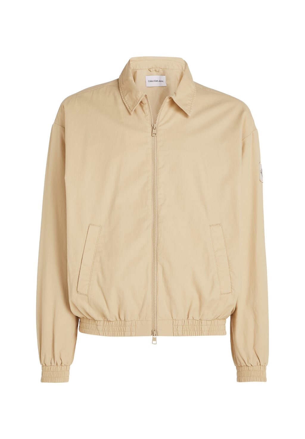 

Легкая куртка Linear Harrington Calvin Klein, бледно-хаки
