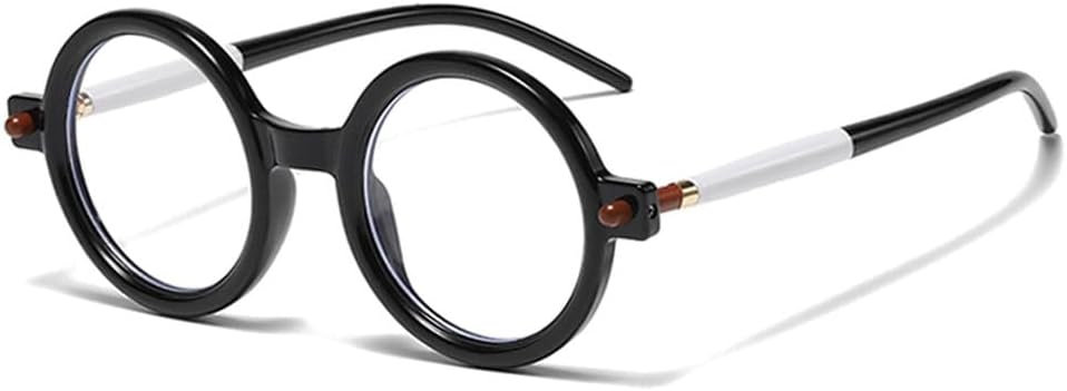 

Популярные модные круглые солнцезащитные очки для женщин в стиле ретро с двухцветными прозрачными линзами, модные солнцезащитные очки для мужчин с защитой от УФ-излучения UV400 WNCKSQ, Black Clear