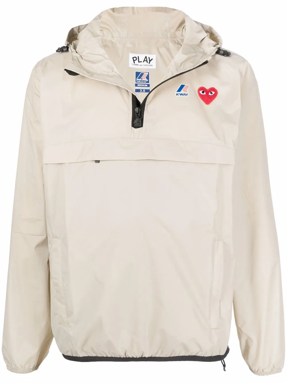 

Худи на молнии из коллаборации с K-Way Comme Des Garçons Play, нейтральный