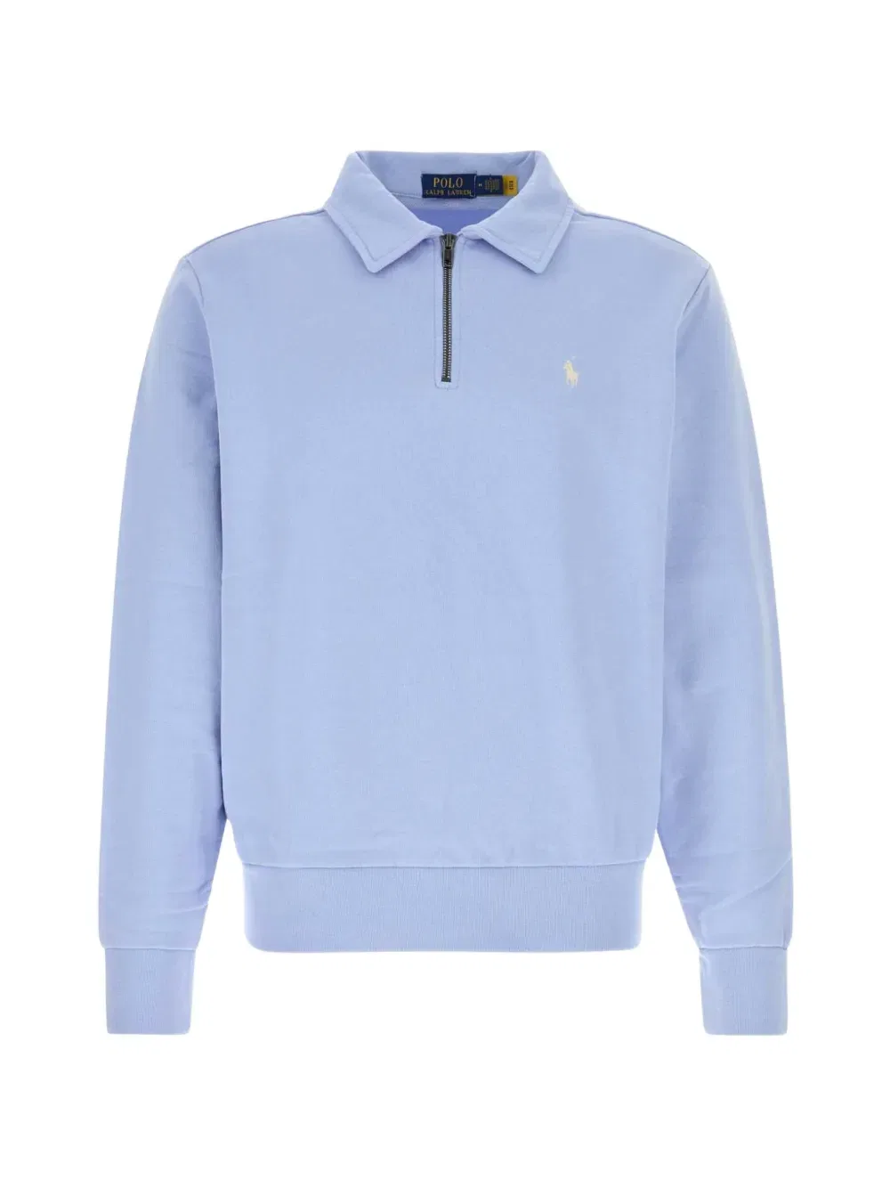 Хлопковая толстовка с застежкой-молнией до середины груди Polo Ralph Lauren, синий