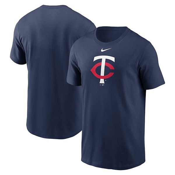 

Мужская футболка Minnesota Twins Fuse Logo в темно-синем цвете Nike
