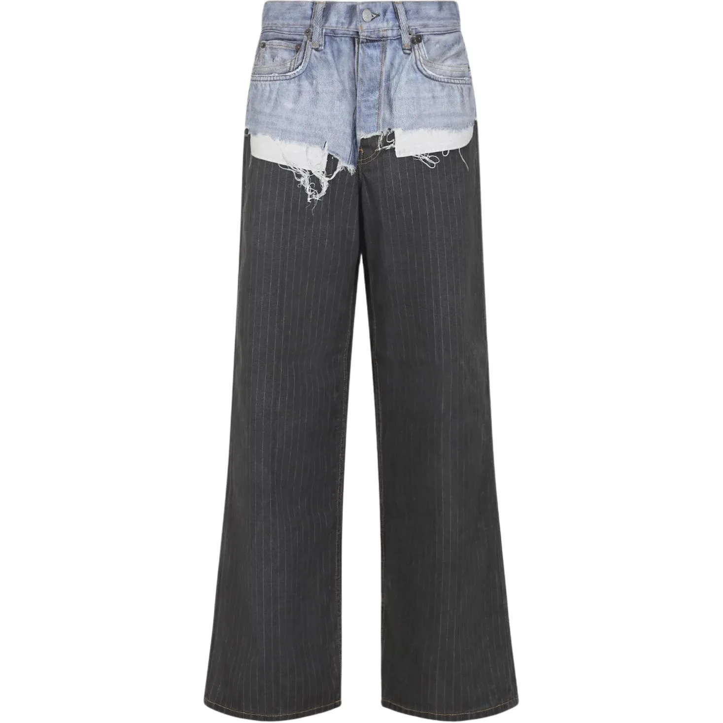 Acne Studios Джинсы Women's Blue Black Moderate Straight Fit