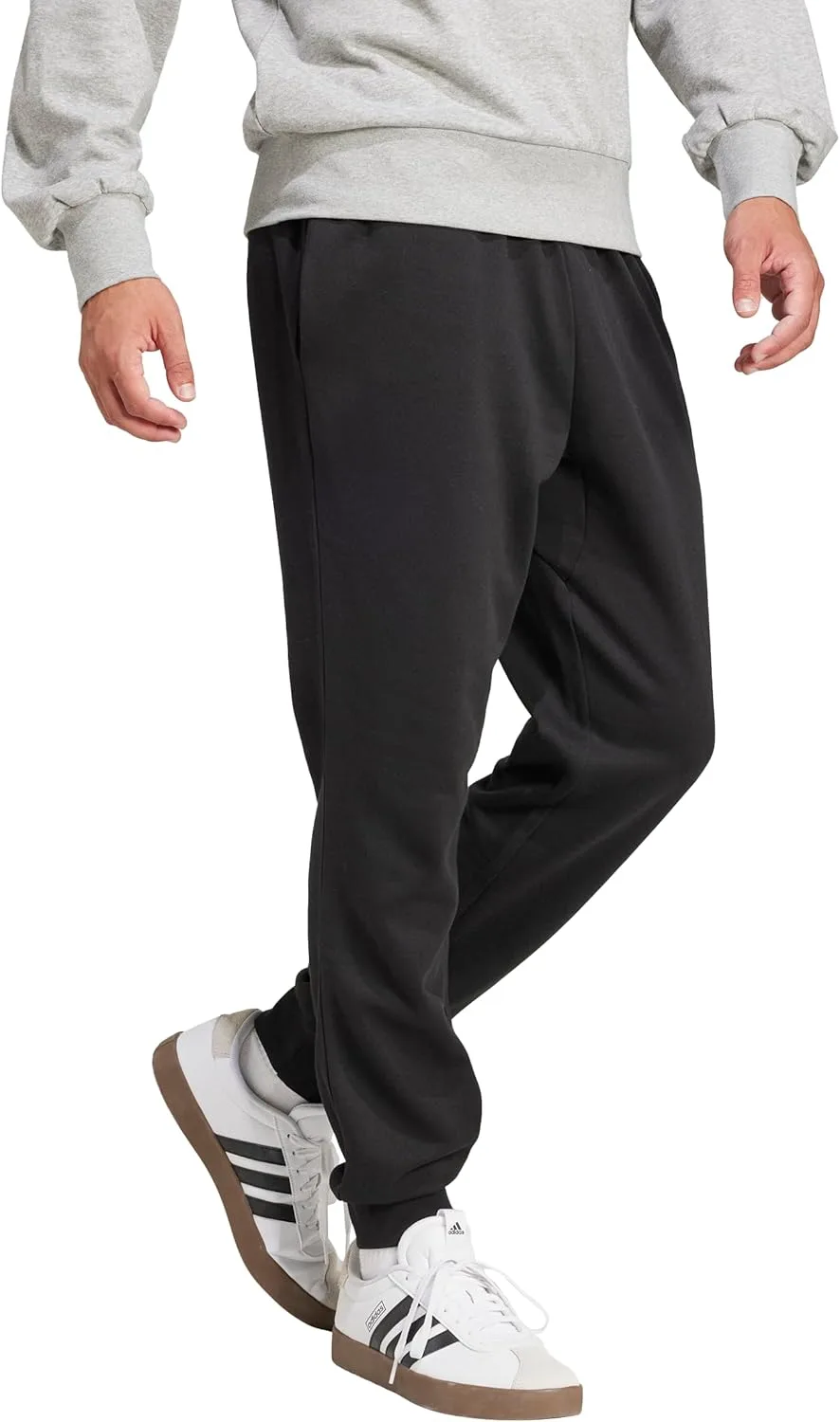 Мужские спортивные брюки Adidas Essentials Feel Cozy из флиса, черно-белый — фото 4