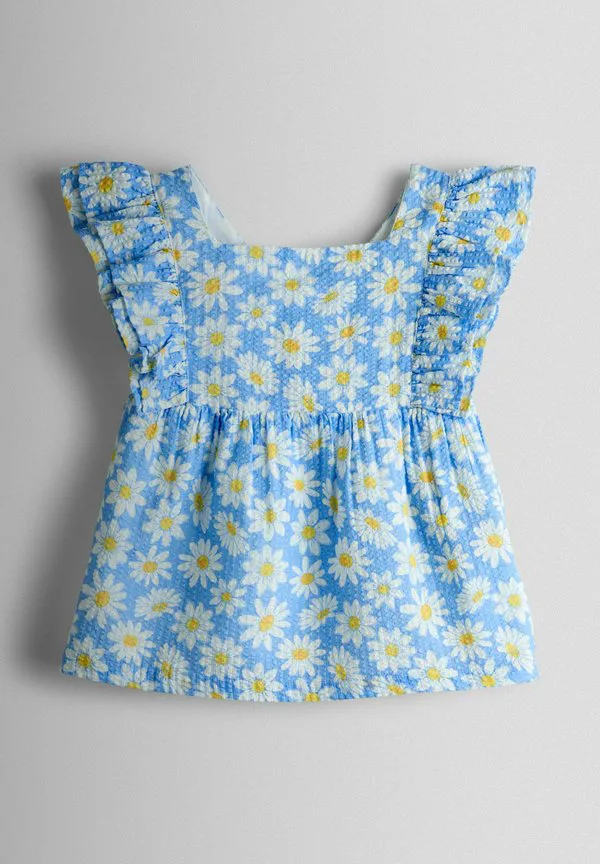 Брюки стандартного кроя с квадратным вырезом Jojo Maman Bébé, Blue Gingham Strawberry — фото 4