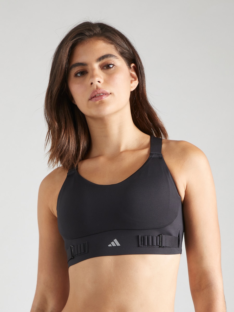 Спортивный бюстгальтер-бралетт ADIDAS PERFORMANCE FastImpact Luxe, черный — фото 2