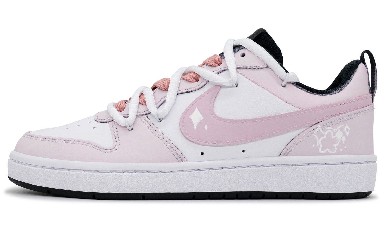 

Кроссовки Nike Court Borough Skateboarding Shoes Women's Low-top White/pink, цвет New Hot Romance