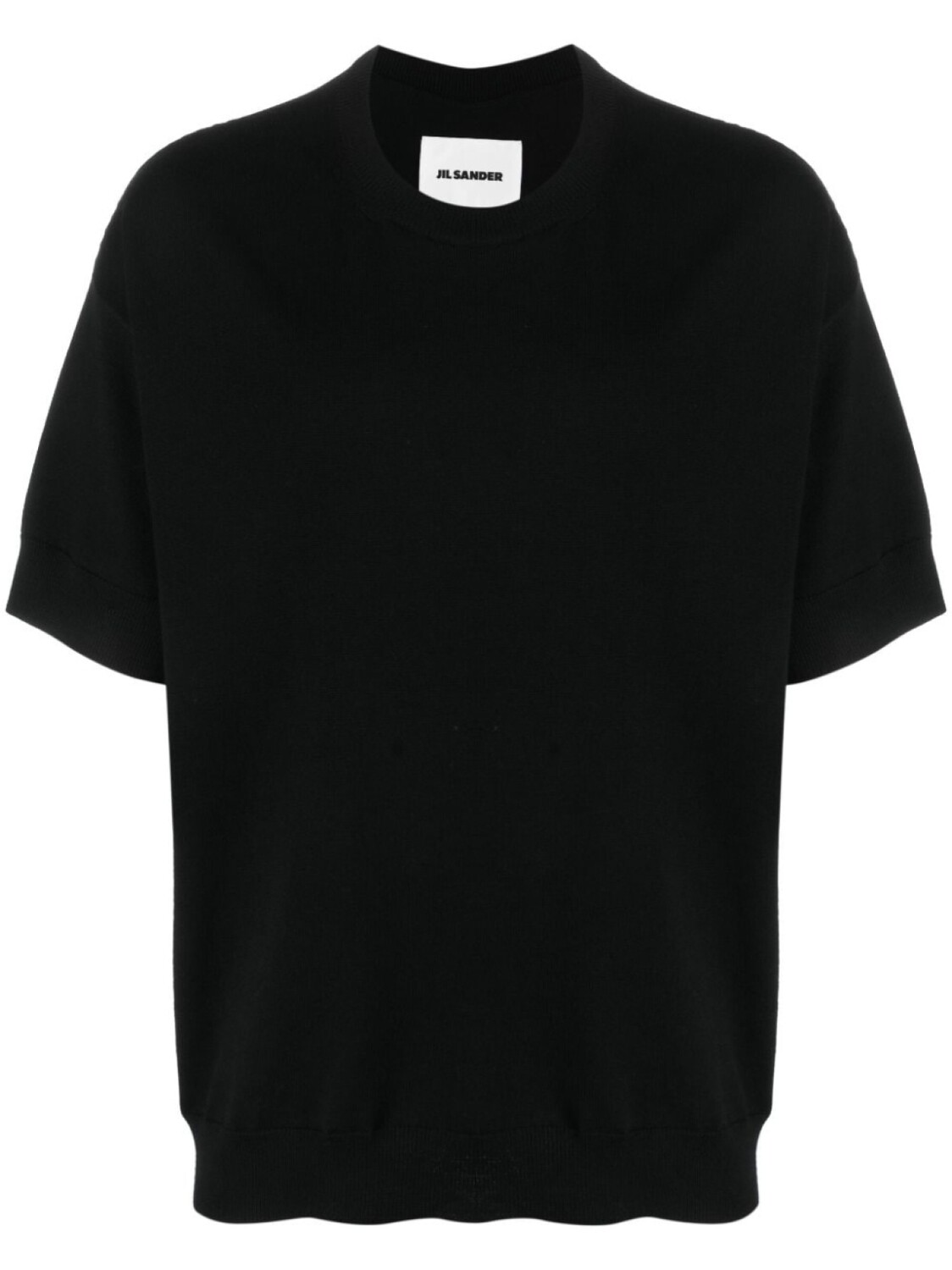 

Jil Sander шерстяной джемпер с короткими рукавами, черный