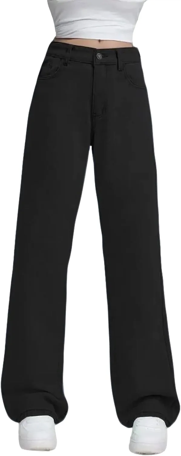 

Джинсы для женщин Wide Leg High Waisted с карманом