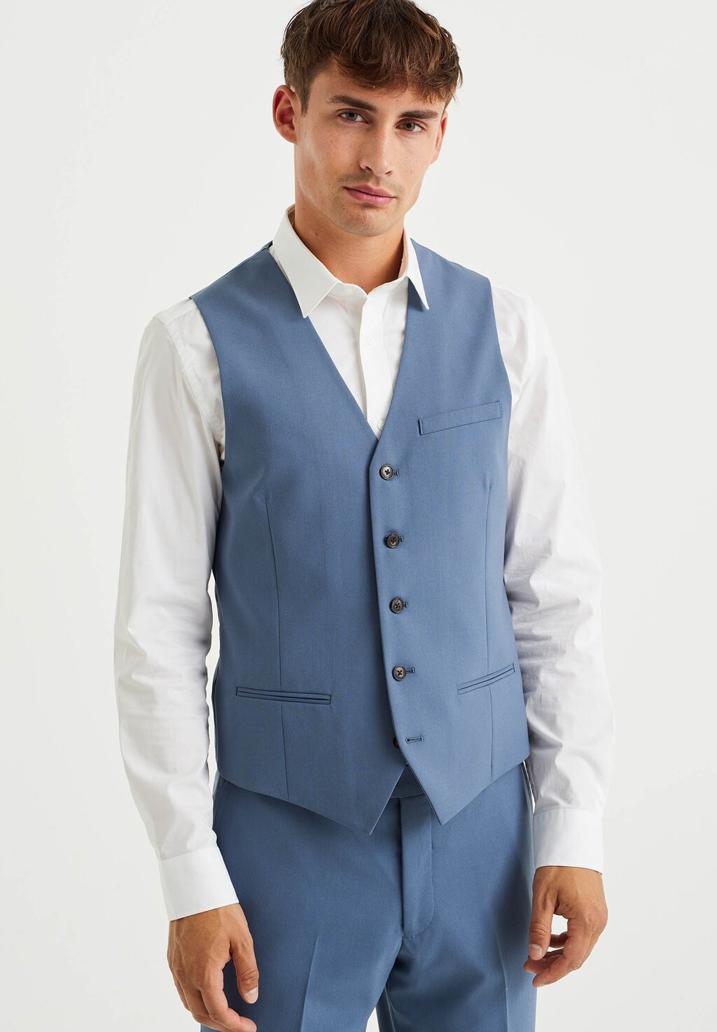 

Жилет SLIM FIT MET STRETCH WE Fashion, цвет blue