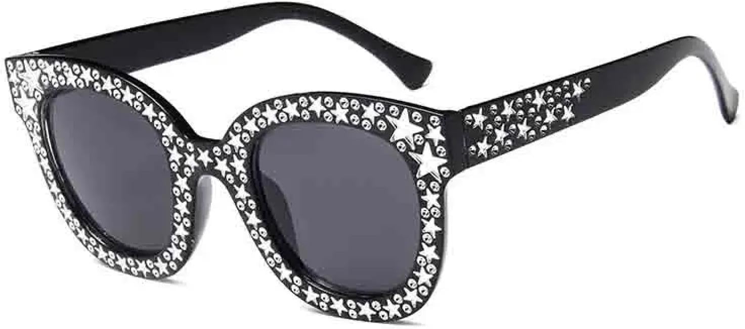 

Винтажные роскошные солнцезащитные очки «Гипсофила» для женщин, модные, классические, в стиле панк, для путешествий, с защитой от УФ-излучения UV400 TKKTLLT, Black Gray