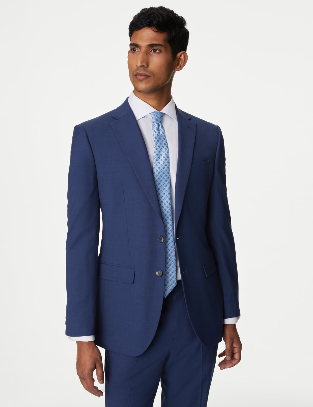 

Пиджак-стрейч облегающего кроя Marks & Spencer, темный индиго