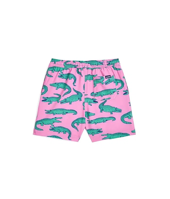 Плавки с крокодиловым принтом The Lil Glades Swim Trunks Chubbies Kids, Navy Blue/Pattern Base — фото 2