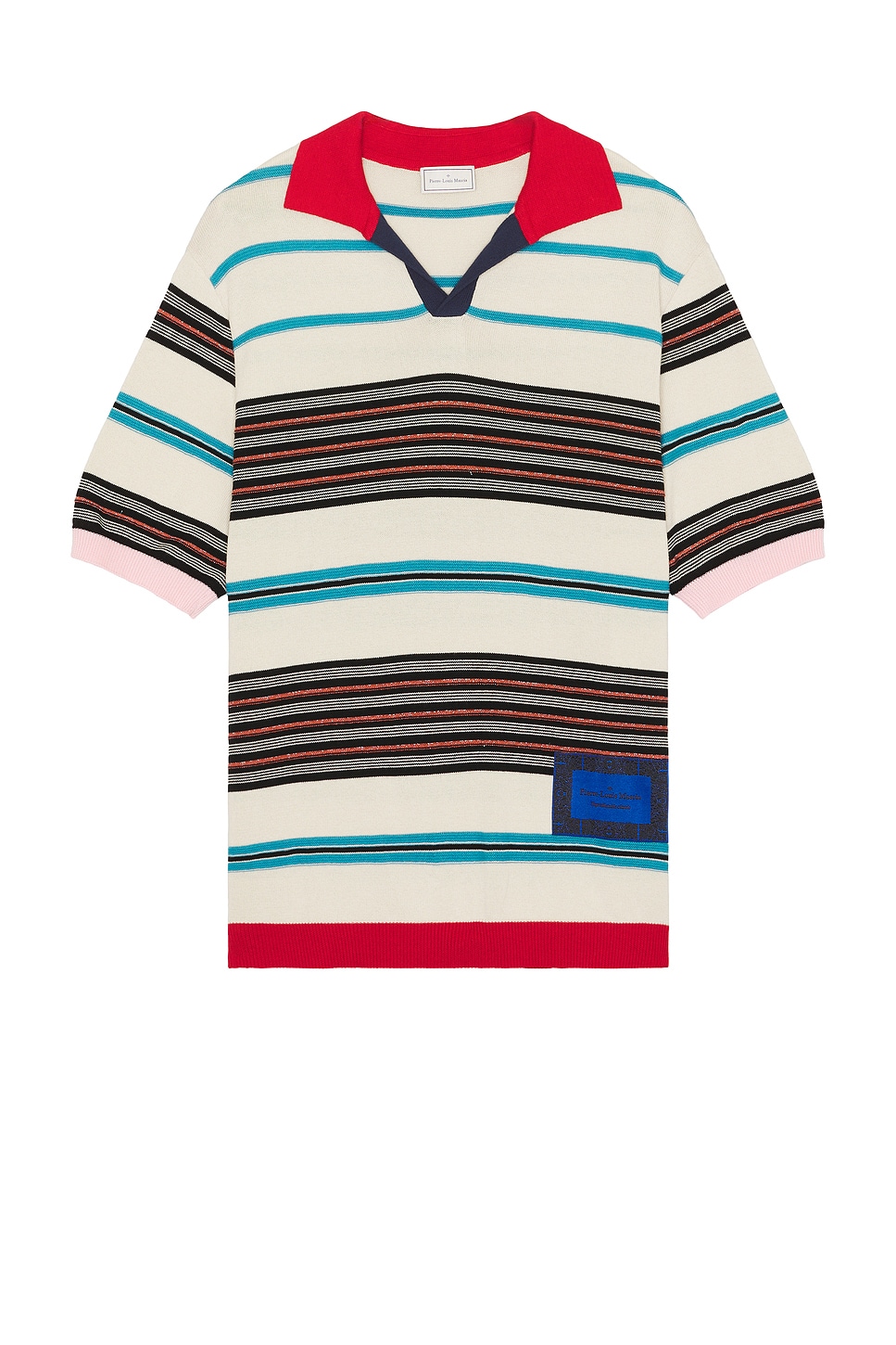 

Поло Pierre-Louis Mascia, White & Brown Multi