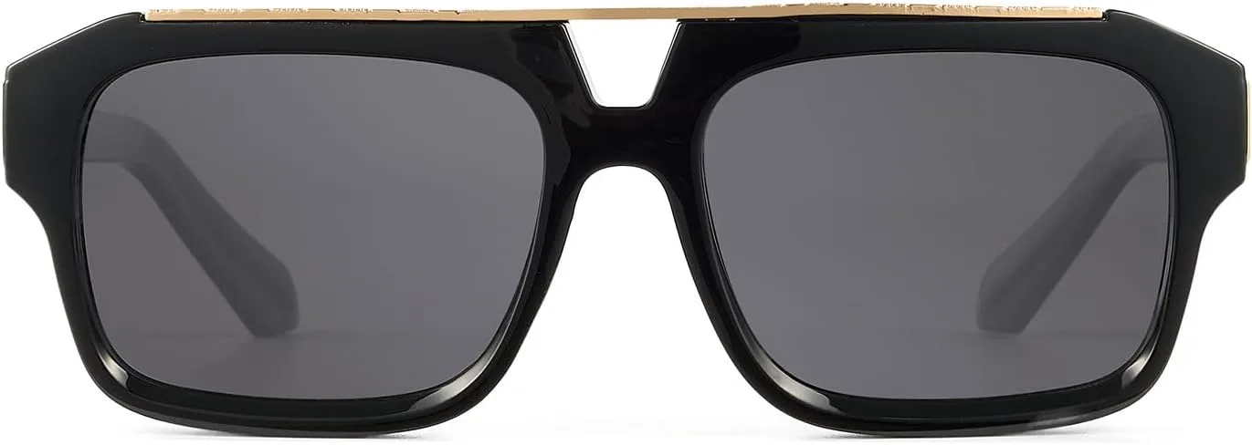 

Солнцезащитные очки-авиаторы Jim Halo в винтажном стиле с поляризацией, для женщин и мужчин, прямоугольные солнцезащитные очки с защитой от УФ-излучения UV400, Black