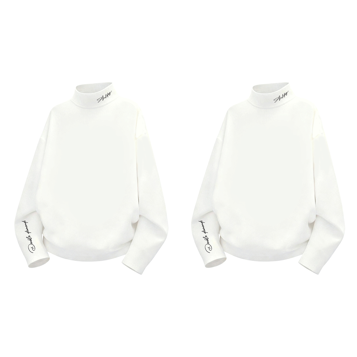 

Свитшот Unisex Half Turtleneck Moderate AULDEY, белый+белый[upper body warm windproof]
