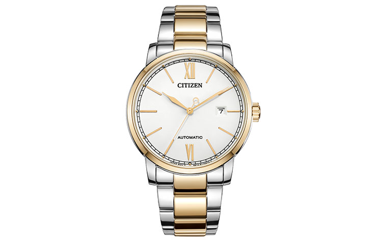 

CITIZEN Часы Mechanical Movement Stainless Steel Strap Watch Men's Watch White Dial, Gold