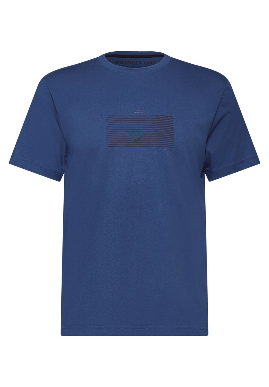 

Классическая футболка Street One MEN Shirt, синий/темно-синий