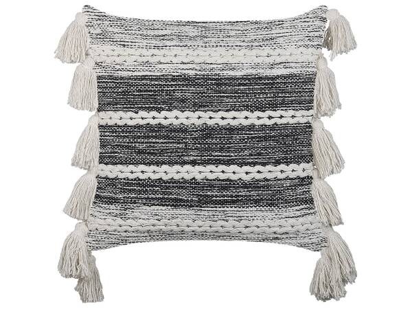 

Декоративная подушка Beliani ROCHEA, 45x45x45 см цвет schwarz/cremeweiß/weiß