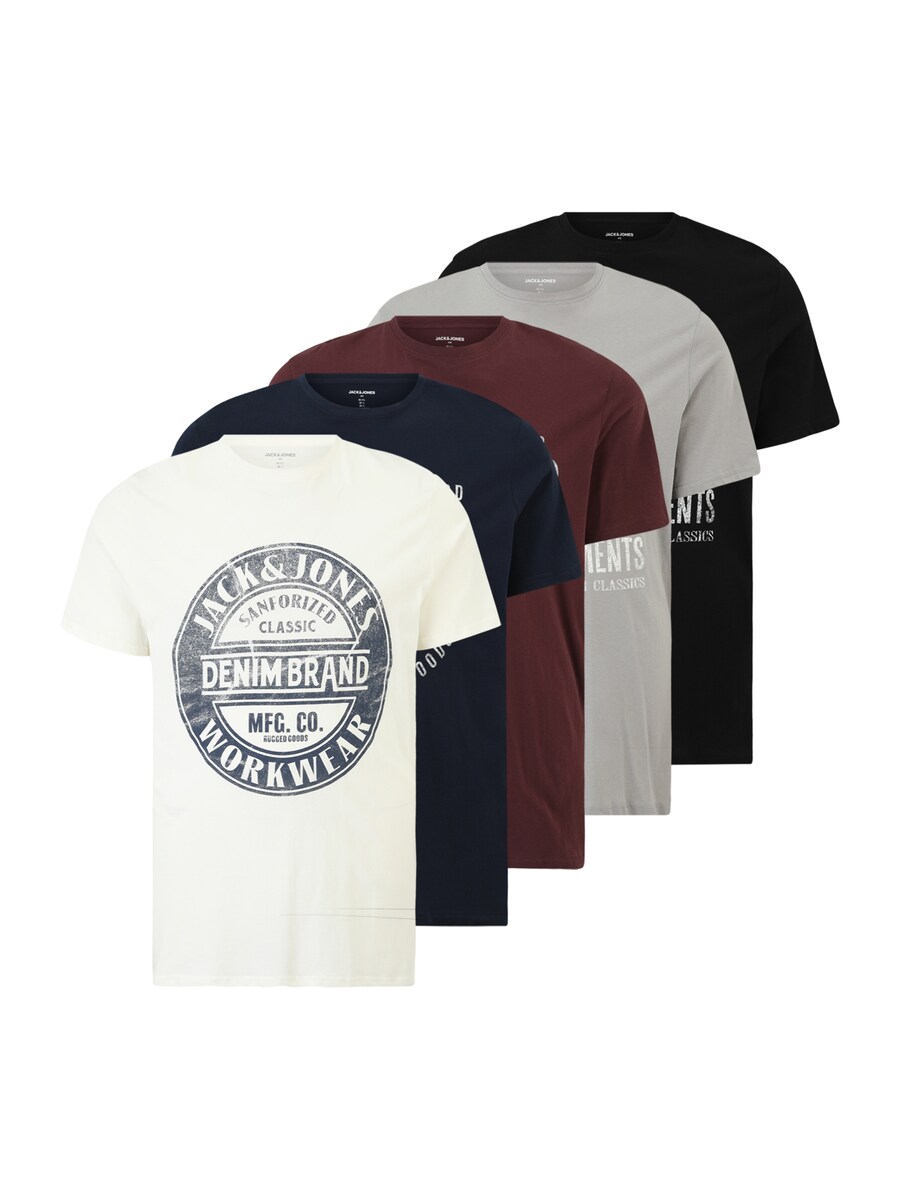 

Рубашка Jack & Jones Plus, цвет Dark blue/Grey/Burgundy/White
