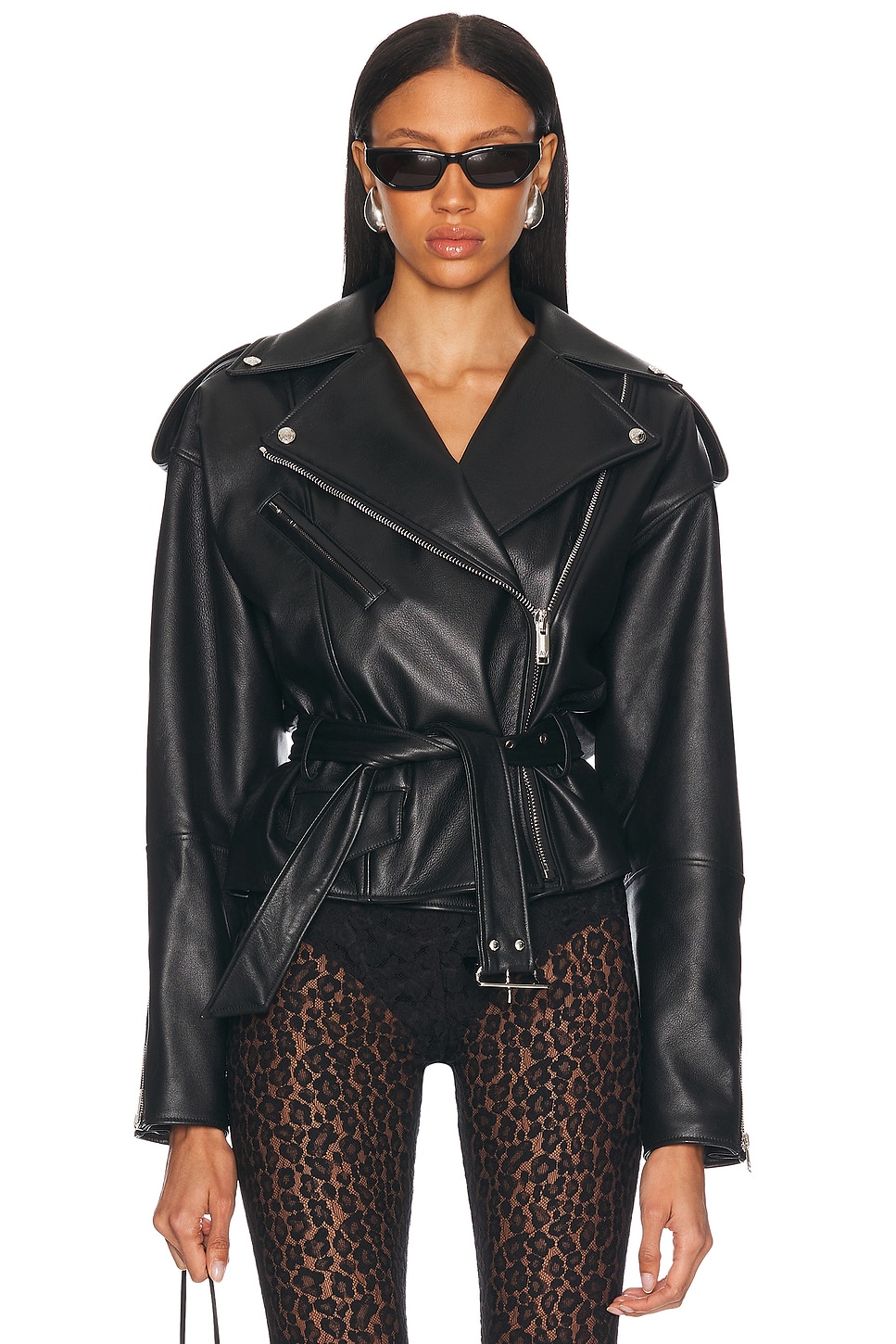 

Кожаная косуха Alexandre Vauthier, Black