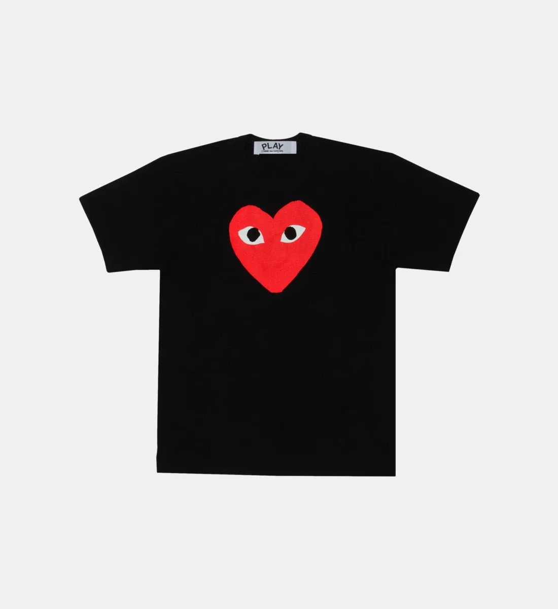 Прямая хлопковая футболка унисекс с логотипом в виде сердца Comme Des Garçons Play, черный
