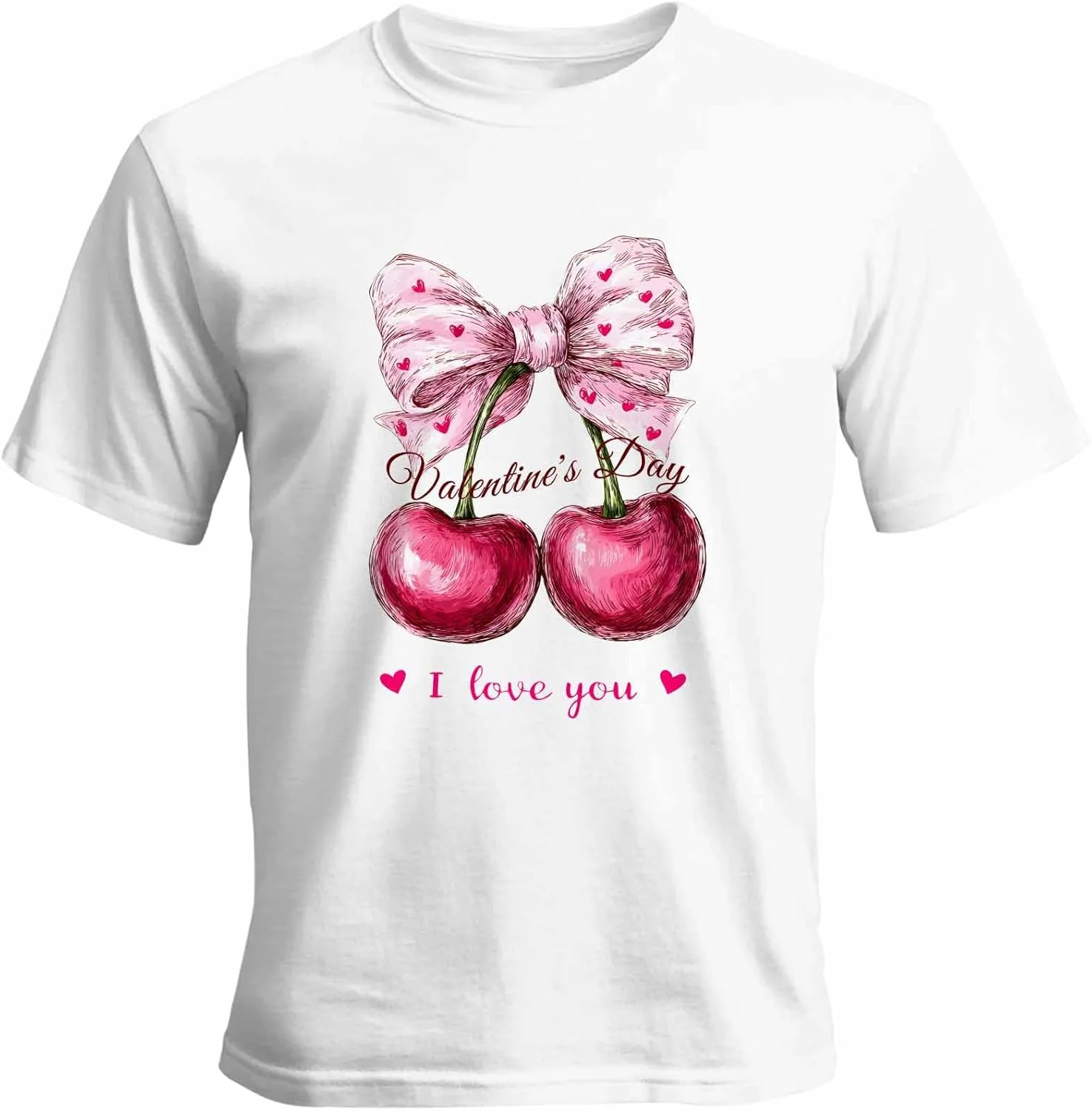 

Мужская футболка с коротким рукавом и принтом в виде вишни с бантом Quibro Zynth