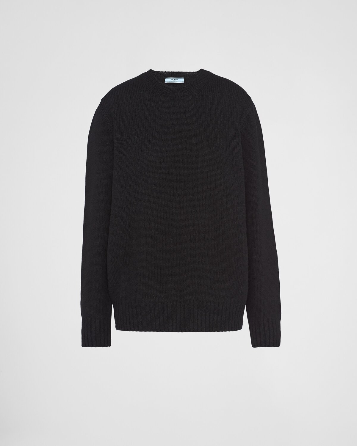 

Джемпер с круглым вырезом из шерсти и кашемира Prada, черный