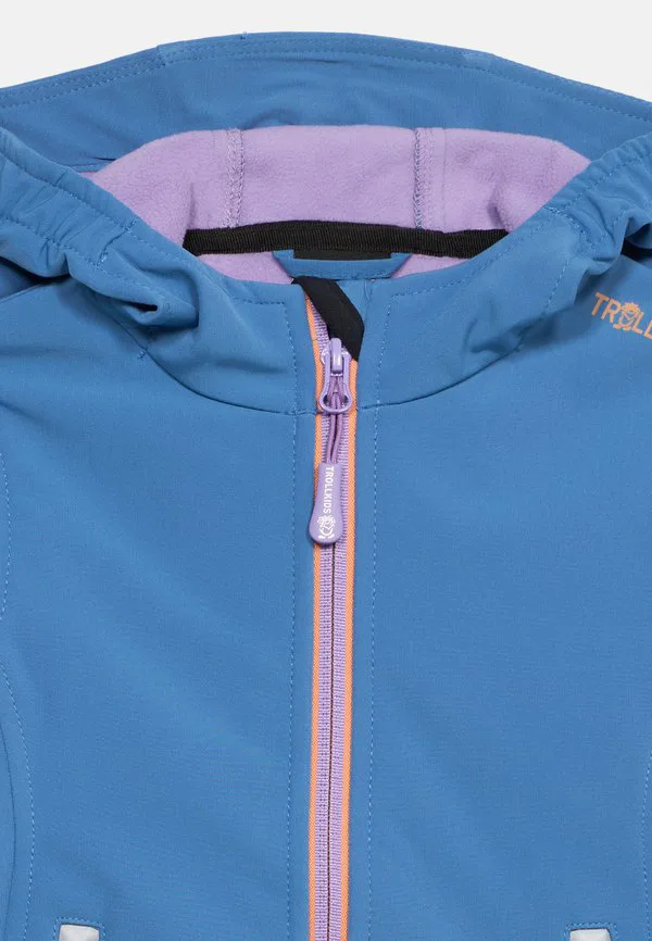 Куртка унисекс trollfjord из мягкого материала для девочек Trollkids, Cornflower/Violet Sorbet — фото 4