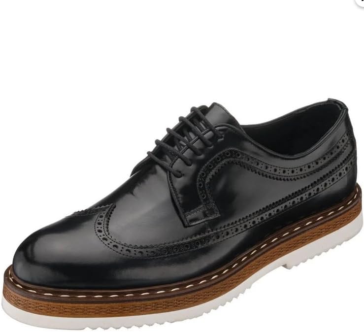 

Мужские черные кожаные ручной работы туфли DALGALA Oxford, легкие, со шнуровкой, броги, повседневная обувь для мужчин