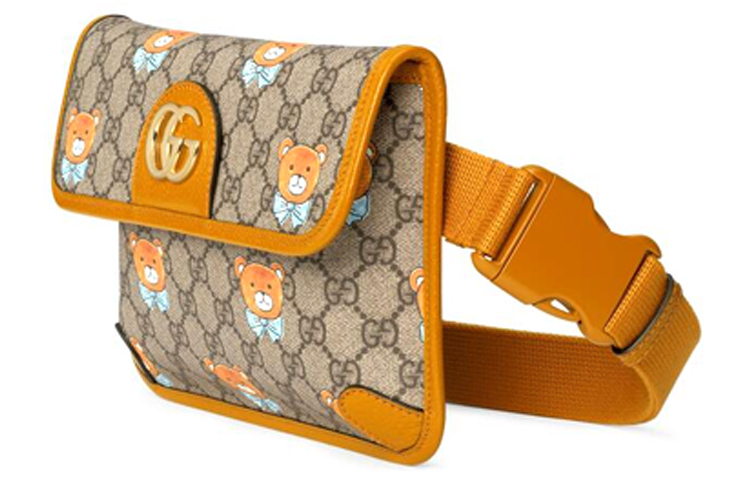 Поясная сумка GUCCI из канваса с кожаной отделкой — фото 2