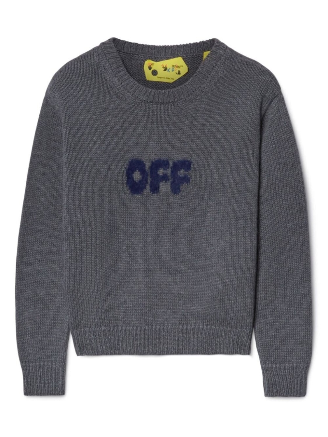 

Off-White Kids джемпер Arrow Chunky с логотипом, серый