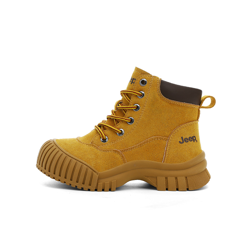 

Антиударные устойчивые к истиранию термостойкие противоскользящие ботинки High Top для детей Jeep, amber желтый[fleece-lined]