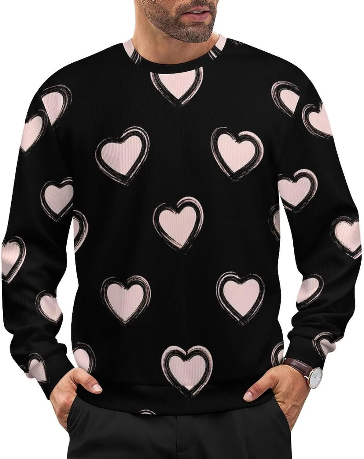 

Мужской свитер с длинным рукавом, мягкий и свободный Meaudiwes