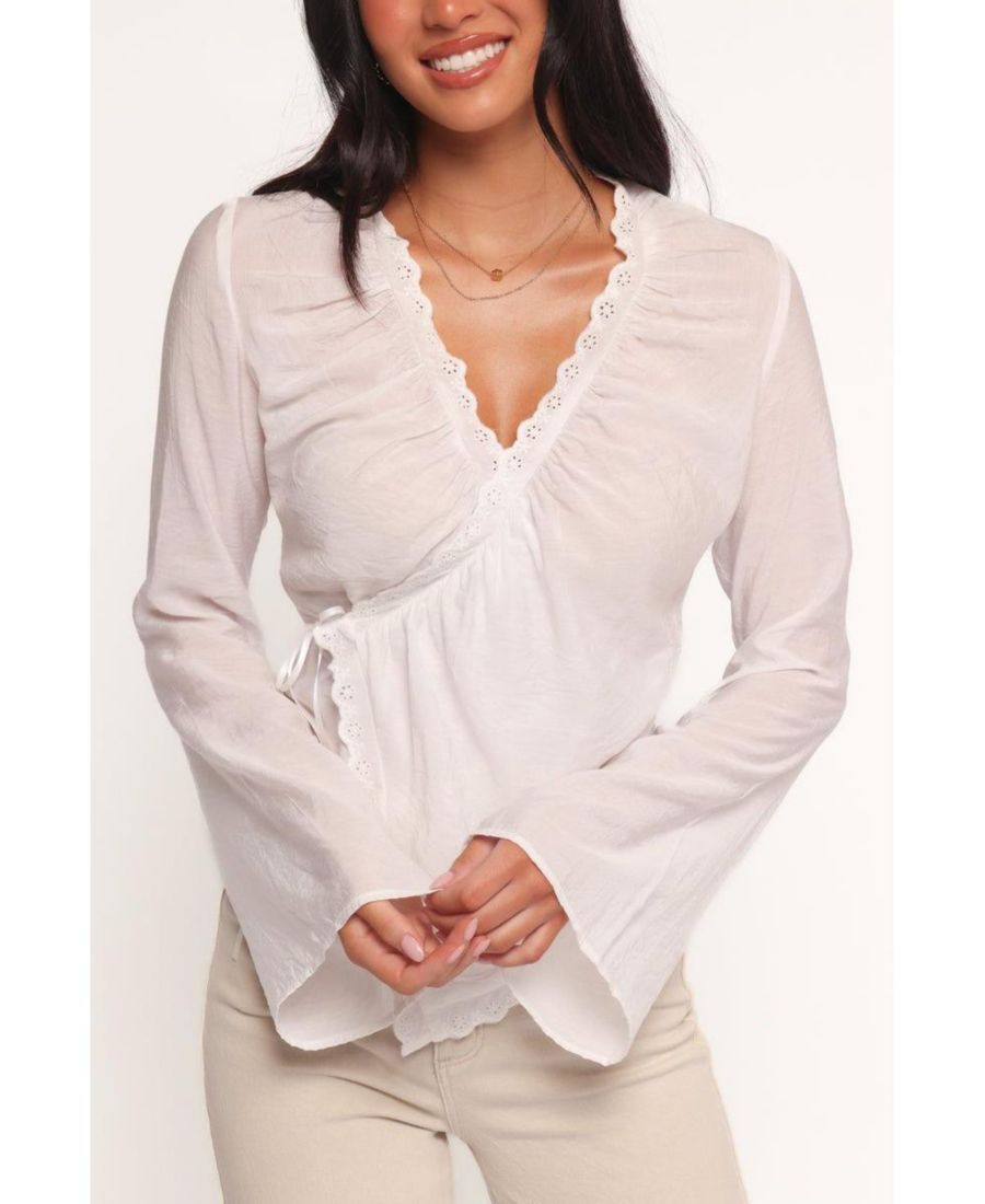 

Женская блузка-халат Adira Petal and Pup, White