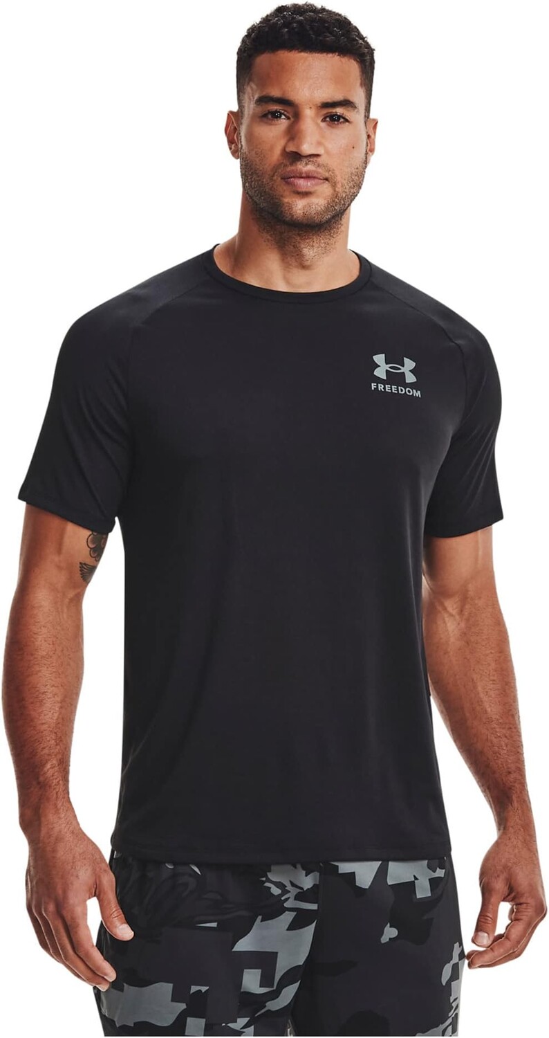 

Футболка с короткими рукавами Freedom Tech Under Armour, цвет Black/Pitch Gray