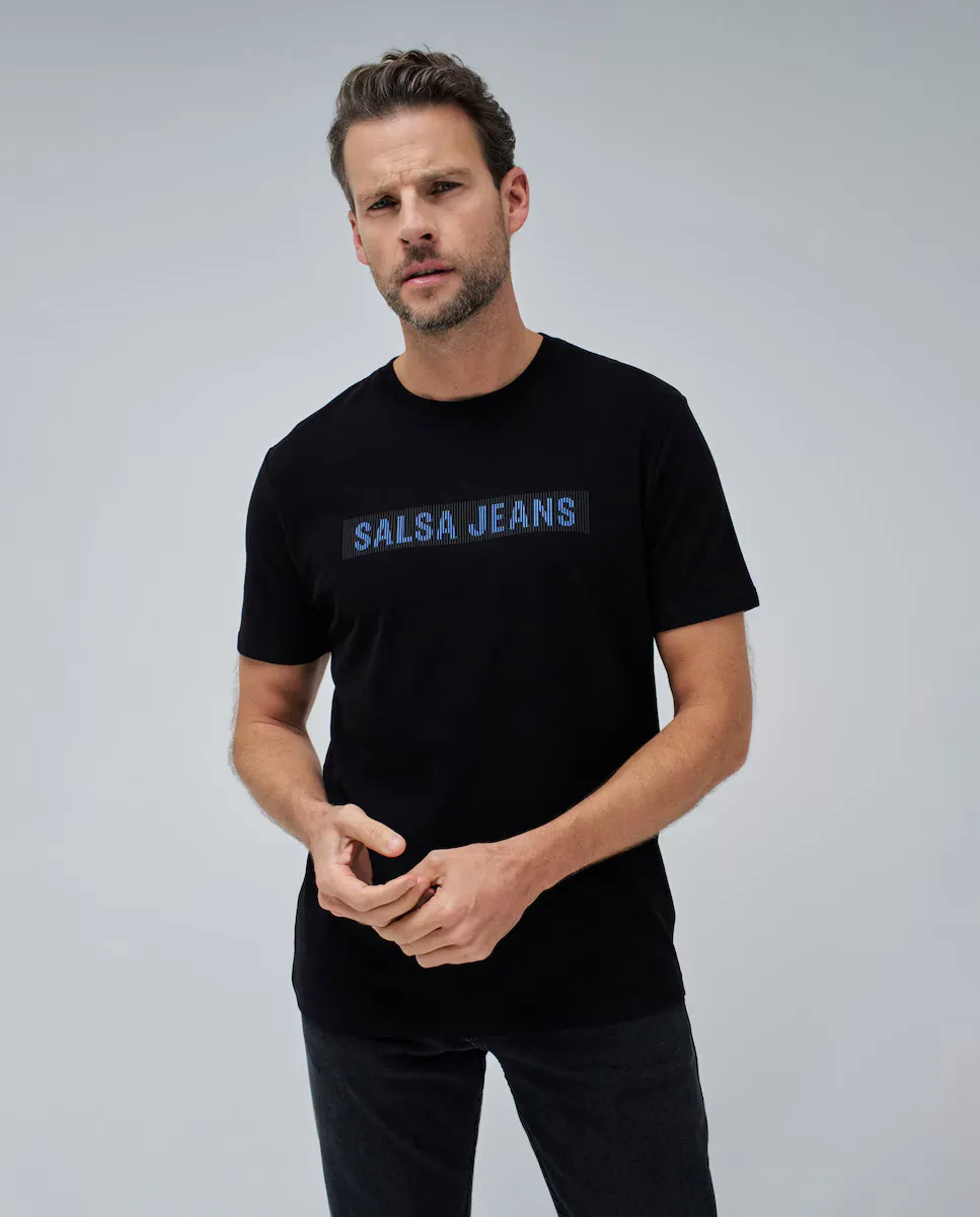 

Мужская футболка с логотипом Salsa Jeans, чёрный