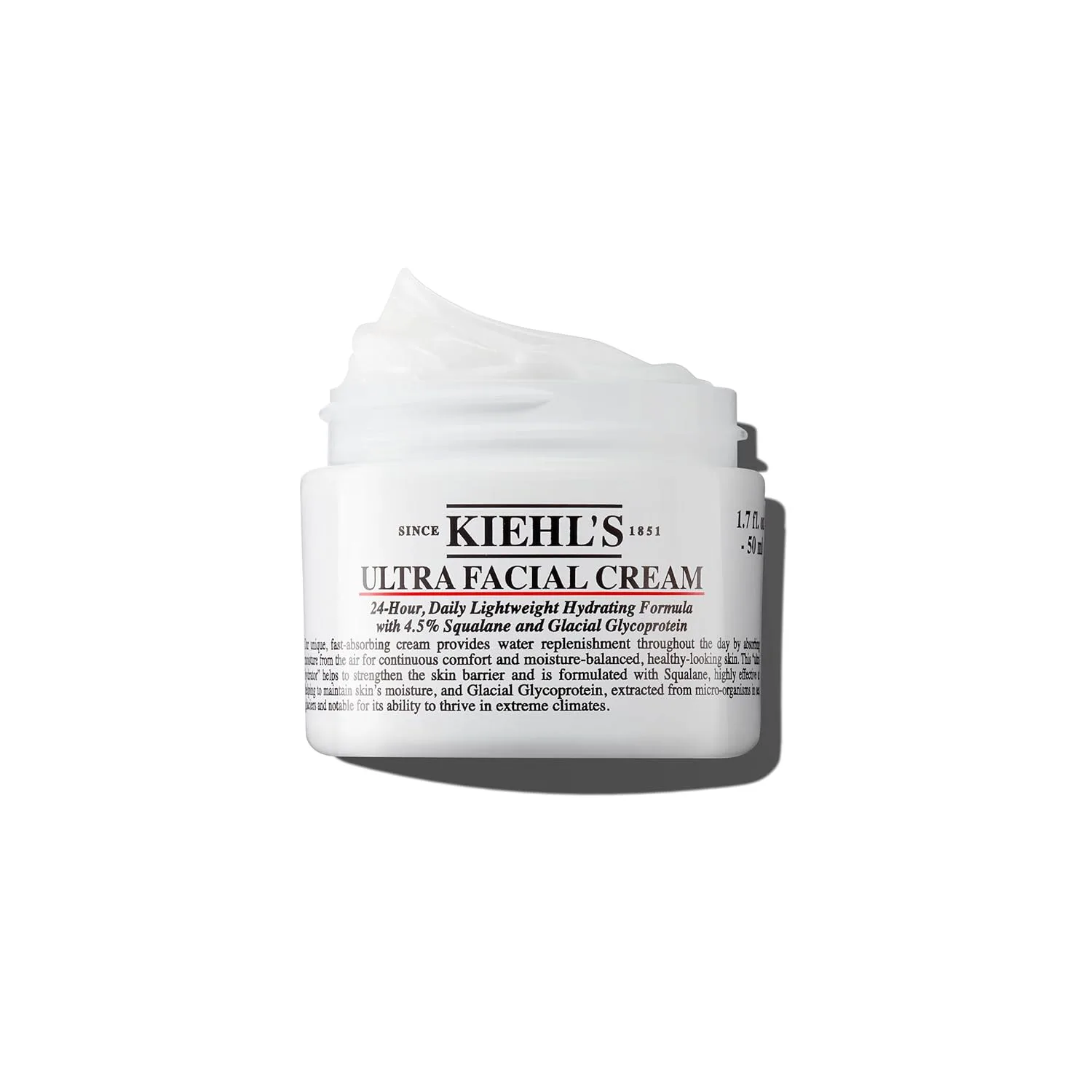 Крем для лица Kiehl's — Ultra Facial Cream с , % скваланом для укрепления влагозащитного барьера, смягчает и, 50 мл