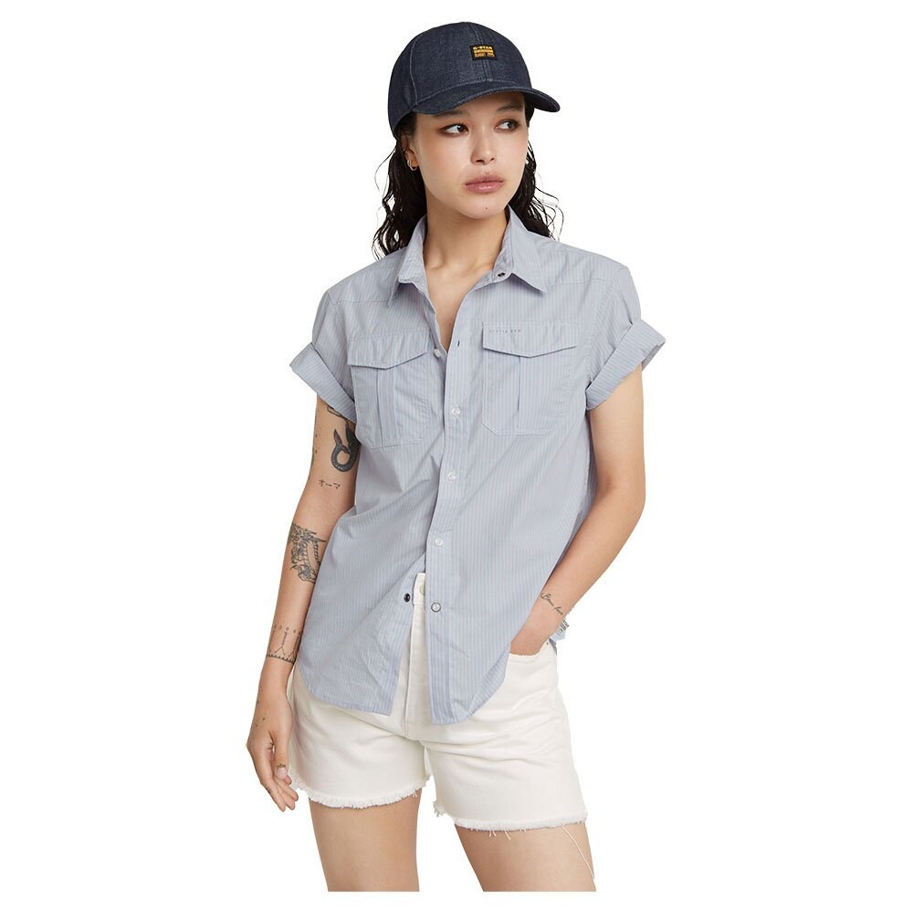 

Рубашка G-Star Military Button Down, фиолетовый, Серый, Рубашка G-Star Military Button Down, фиолетовый