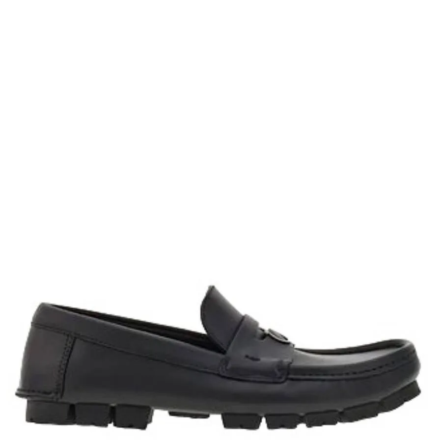 Лоферы Ferragamo Driver с украшением Gancini, черный
