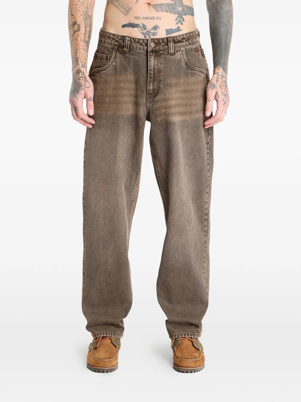 

Свободные брюки широкого кроя Dime, коричневый