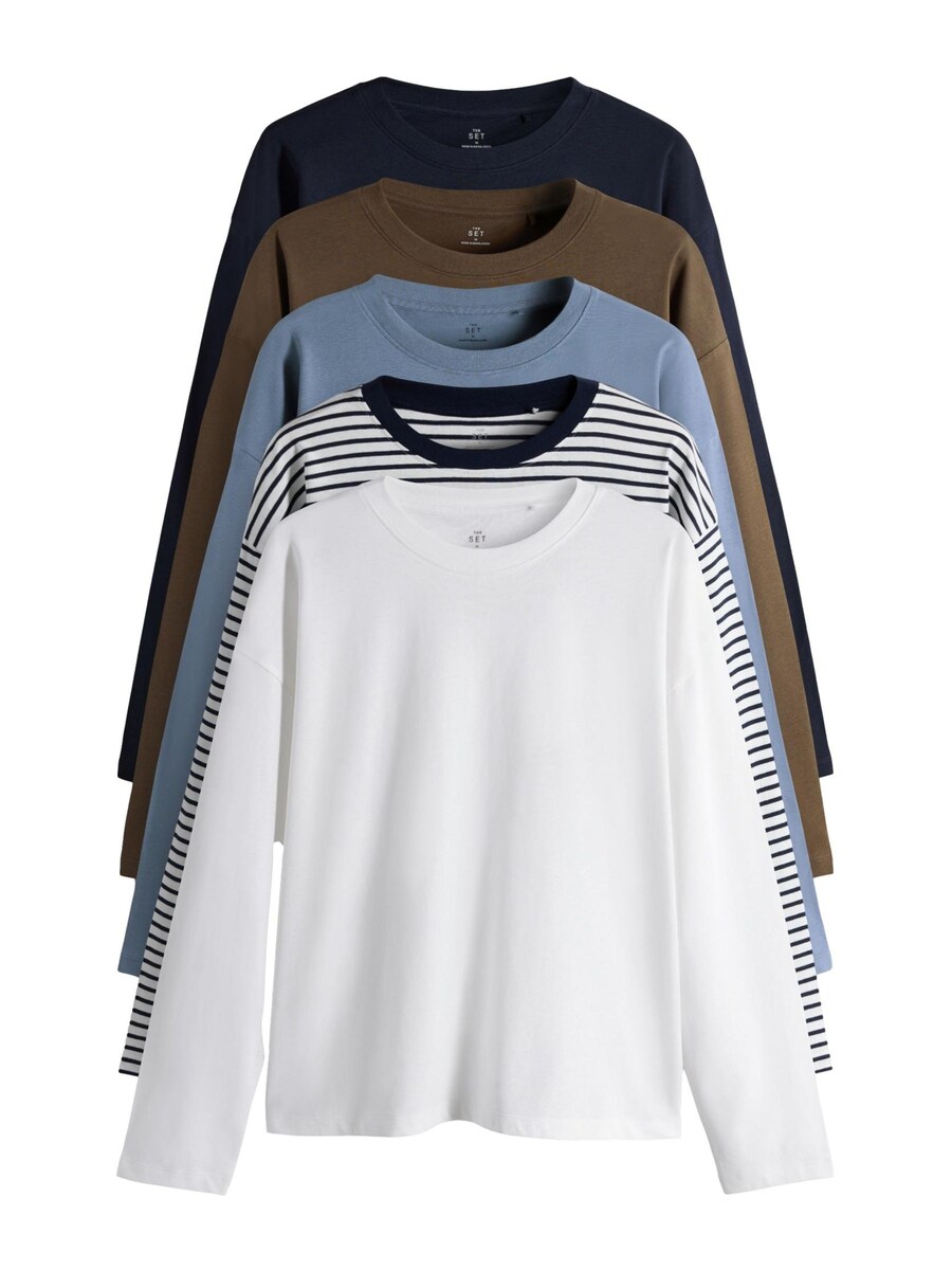 

Рубашка The Set, Night Blue/Opal/Khaki/White