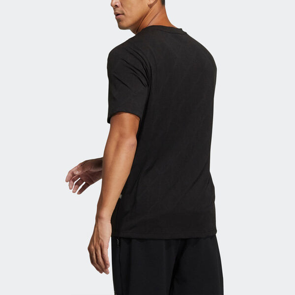 Футболка th tee techjaq повседневные спортивные дышащие короткие рукава Adidas, черный — фото 3