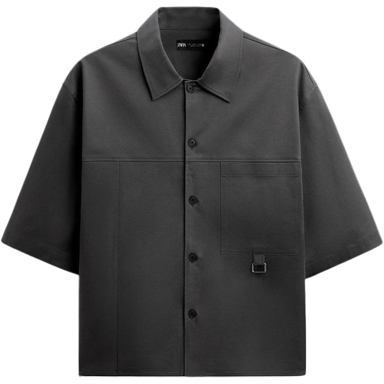 

Рубашка мужская серые ZARA, серый