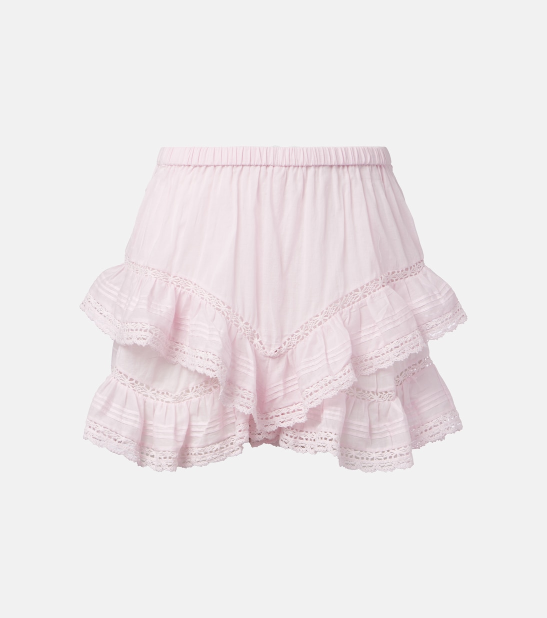 

Женские хлопковые шорты с кружевной отделкой Geana Marant Etoile, Light Pink