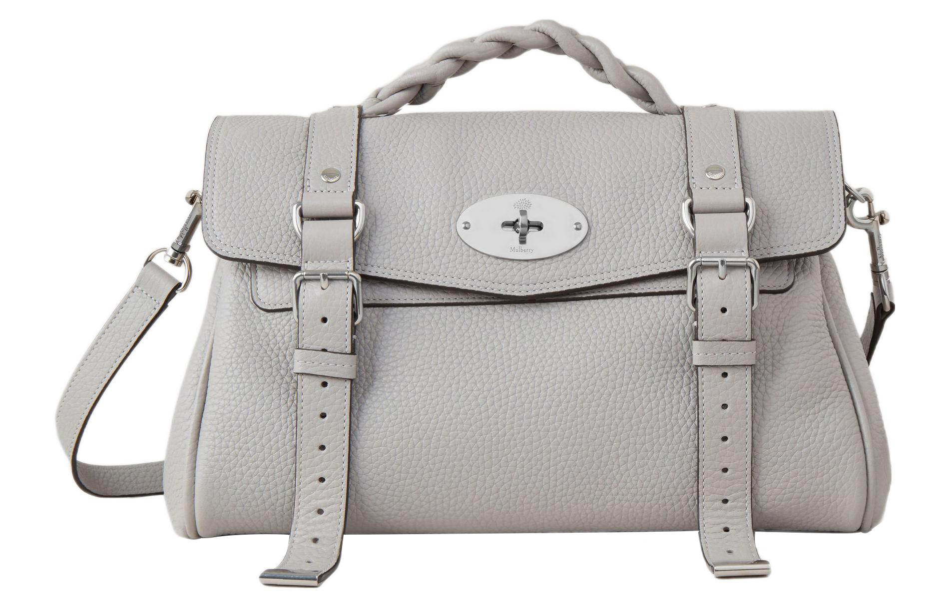 

Mulberry Женская сумка на одно плечо из грубой коровьей кожи, серого цвета
