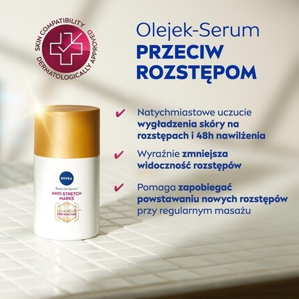 NIVEA LUMINOUS630 Масло-сыворотка для тела для выравнивания тона кожи против растяжек 100 мл — фото 2