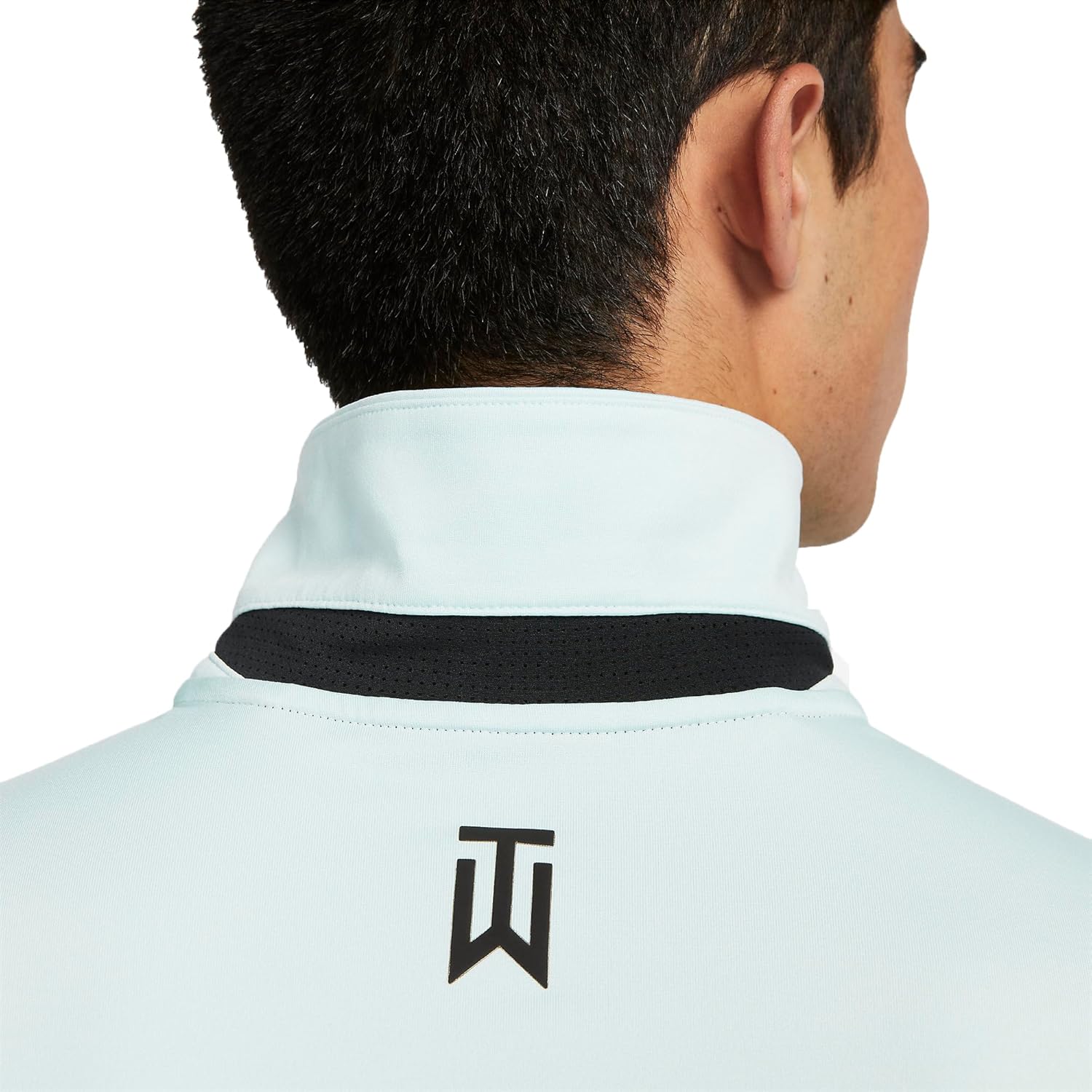 Мужская полосатая футболка-поло для гольфа Nike Dri-FIT Tiger Woods, Jade Ice/Geode Teal/Summit White/Black — фото 4